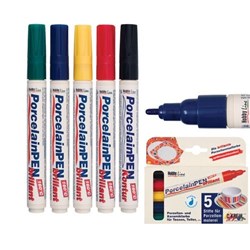 Porcelain Markers Assorted Water Based Pack of 5_2